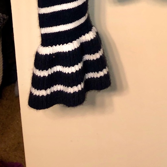 Striped wool blend J Crew sweater with ruffles - Picture 2 of 5